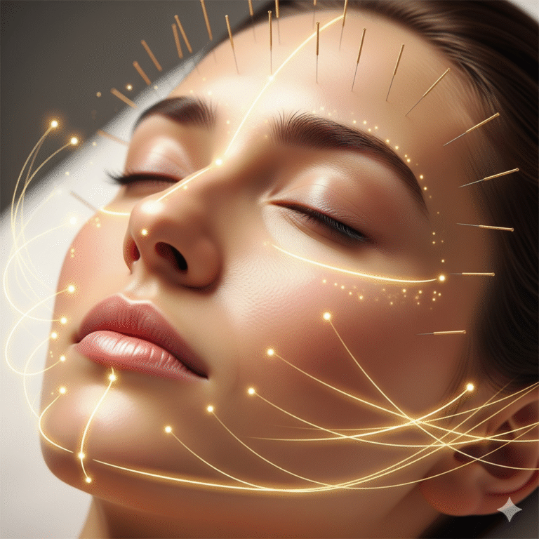 Sessão de acupuntura facial estética para rejuvenescimento natural em Santo André