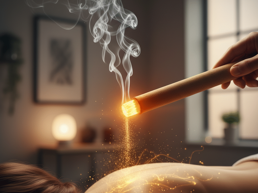 Moxaterapia tradicional aplicada para equilíbrio energético e saúde intestinal