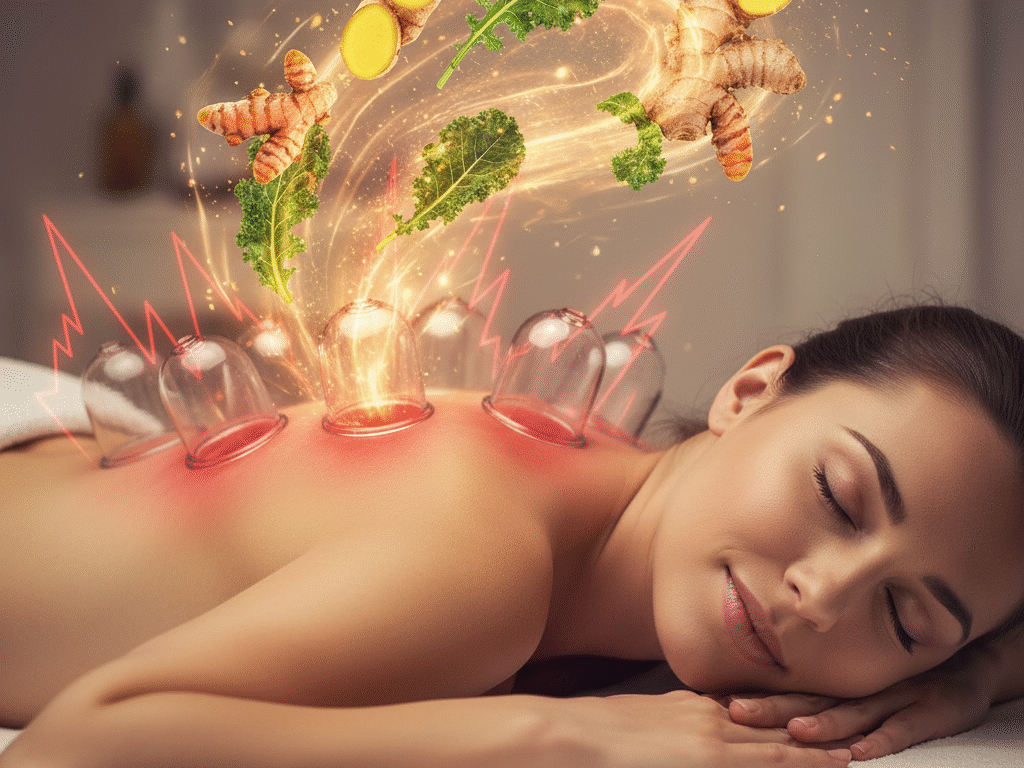 Aplicação de ventosaterapia para alívio de dores musculares na Clínica Regenera em Santo André